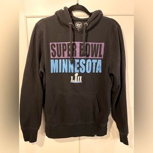 3/$10 47 Brand NFL Super Bowl 52 Minnesota Black Unisex Hoodie Sweatshirt Size S